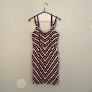 Chevron sun dress (orange/blue) size small